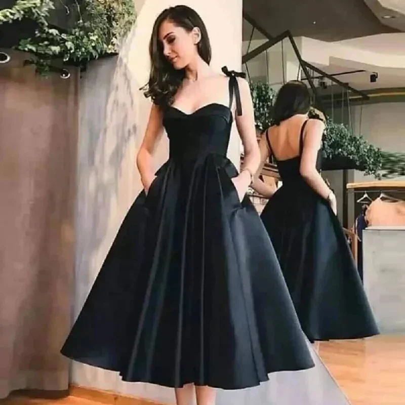 2022-black-short-cocktail-dresses-2022-spaghetti-straps-sweetheart-neck-formal-party-backless-prom-gowns-satin-robe-evening-dresses