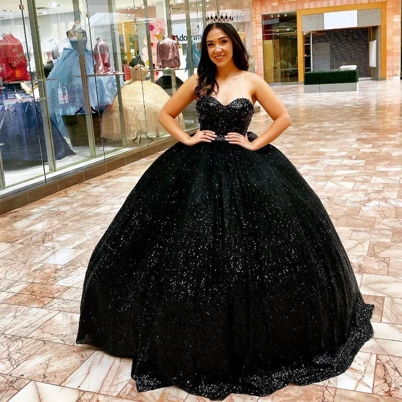 2024-black-shiny-quinceanera-dresses-birthday-off-shoulder-formal-ball-gown-beading-crystal-sequined-party-dresses-vestido-de-15