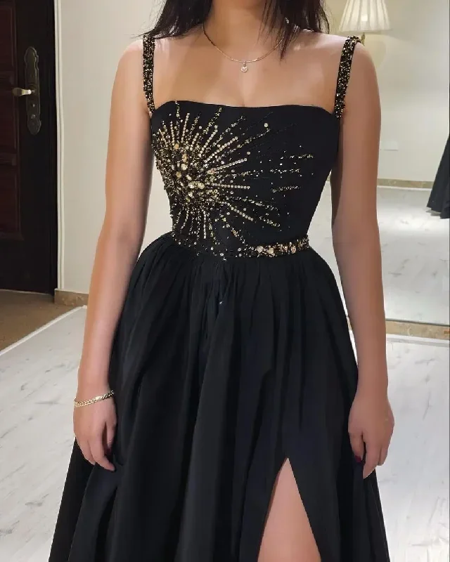 a-line-black-satin-prom-formal-dress-with-pockets-high-side-slit-party-gowns-long-beading-sleeveless-evening-dress