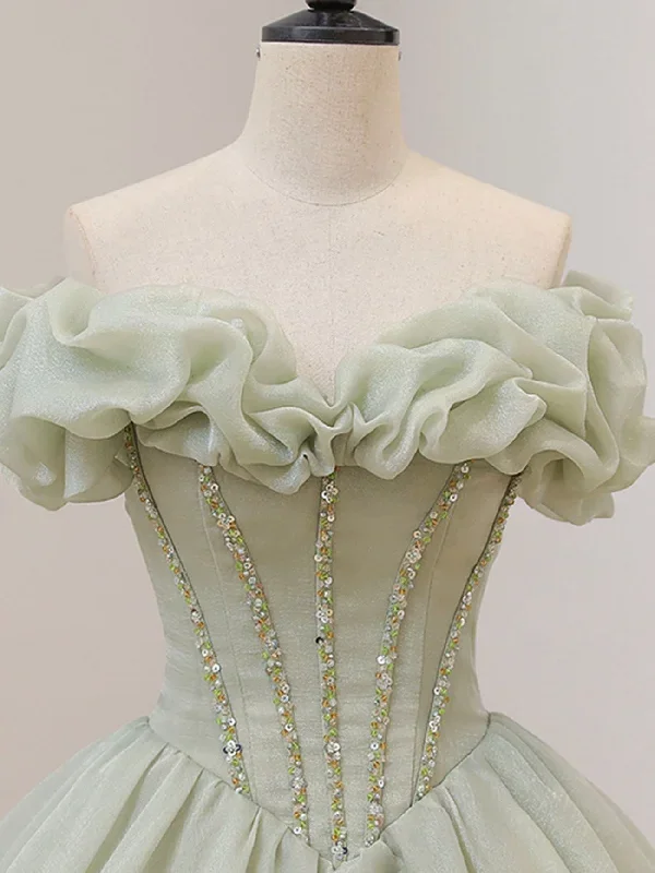 a-line-off-shoulder-organza-green-short-prom-dress-cute-homecoming-dress-with-beads