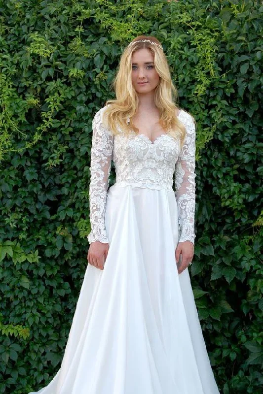 a-line-v-neck-long-sleeves-wedding-dress-with-lace-appliques