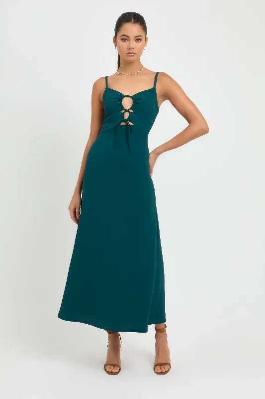 alpha-tie-front-dress-deep-green