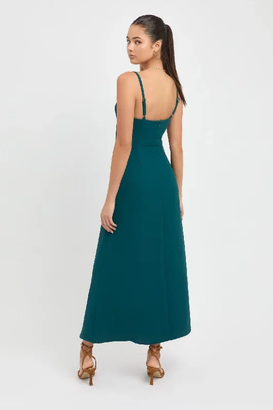 alpha-tie-front-dress-deep-green