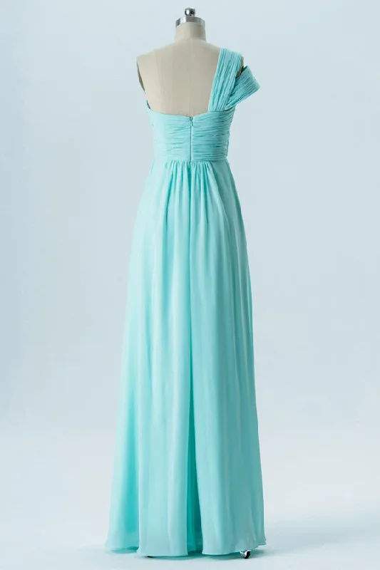 aqua-blue-one-shoulder-double-straps-bridesmaid-dress