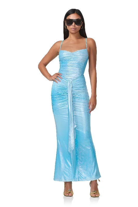 Azula Metallic Dress - Bluefish Ombre