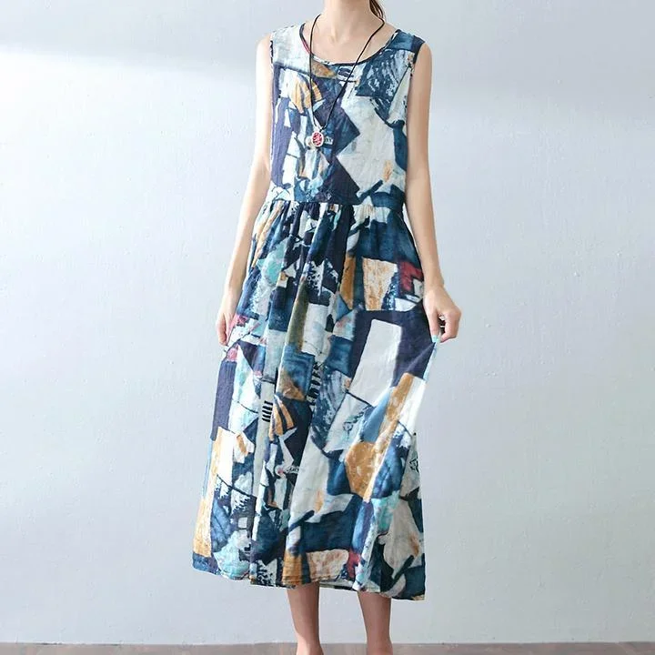 baggy-blue-cotton-dresses-oversized-prints-traveling-dress-casual-sleeveless-maxi-dress