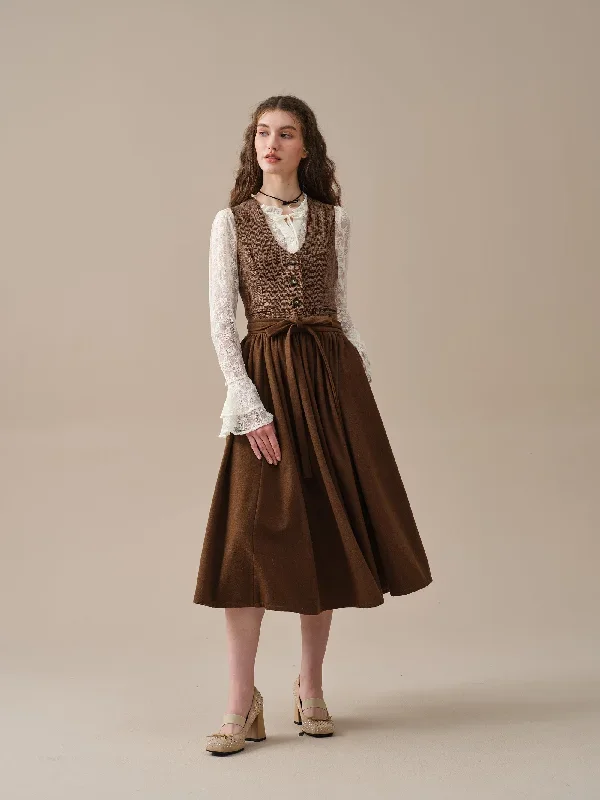 belted-wool-skirt-gray-skirt-pleated-wool-skirt-midi-wool-skirt-vintage-skirt-winter-warm-skirt-pockets-skirt-linennaive