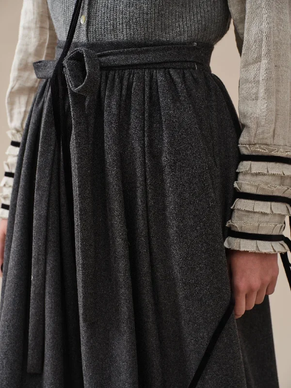 belted-wool-skirt-gray-skirt-pleated-wool-skirt-midi-wool-skirt-vintage-skirt-winter-warm-skirt-pockets-skirt-linennaive