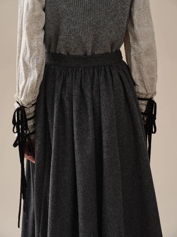 belted-wool-skirt-gray-skirt-pleated-wool-skirt-midi-wool-skirt-vintage-skirt-winter-warm-skirt-pockets-skirt-linennaive