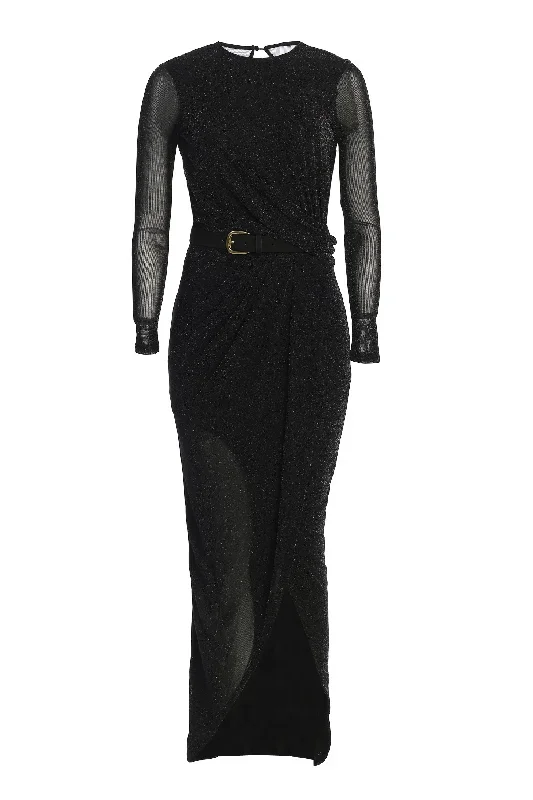 black-araceli-gathered-maxi-dress