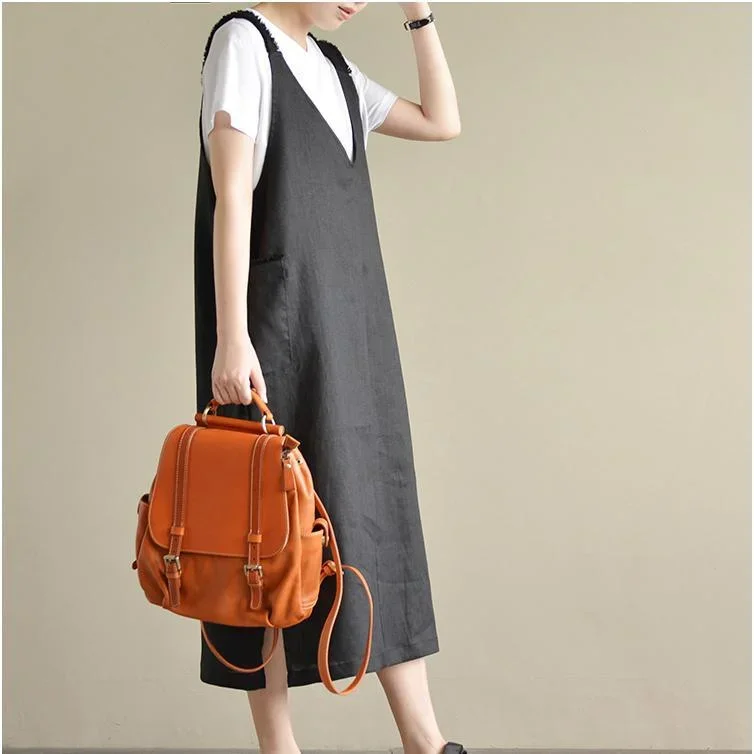 black-casual-linen-dresses-oversize-stylish-sundress-sleeveless-maxi-dress