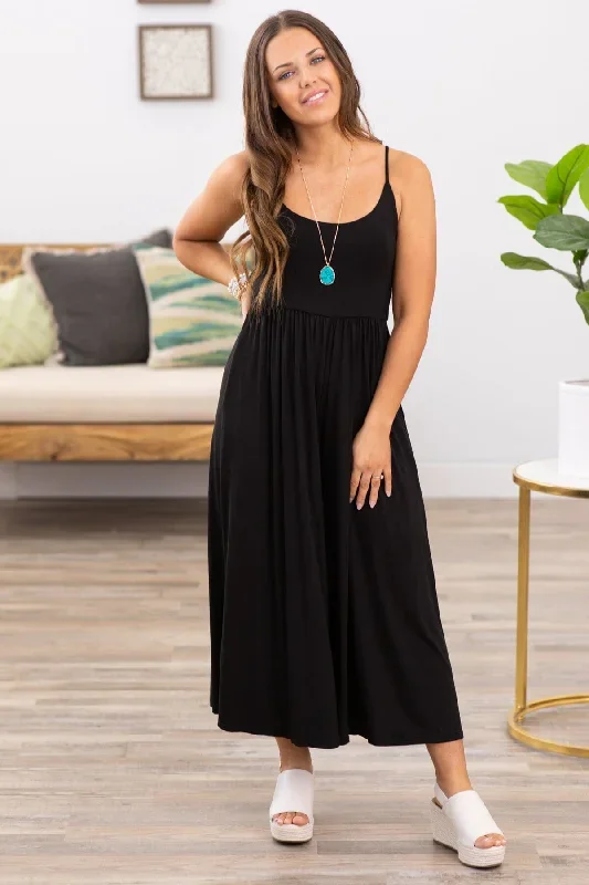 black-fit-and-flare-wide-leg-jumpsuit