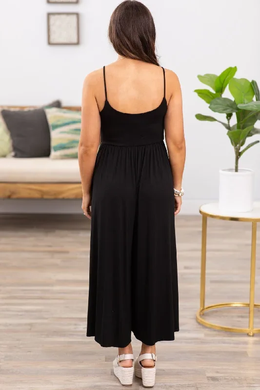 black-fit-and-flare-wide-leg-jumpsuit