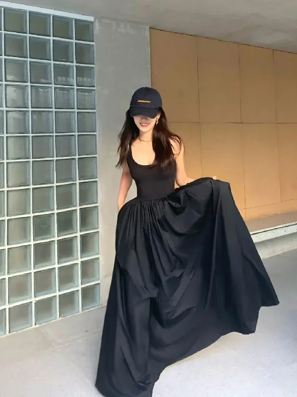 black-maxi-dress-elegant-chic-vintage-sleeveless-loose-ruffle-female-party-club-evening-robes-korean-style-sundresses