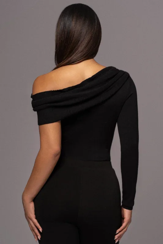 black-zoie-knit-one-shoulder-bodysuit