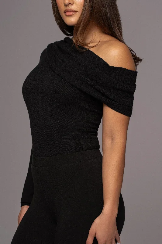 black-zoie-knit-one-shoulder-bodysuit