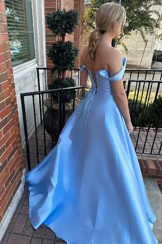 blue-off-the-shoulder-lace-up-ball-gown