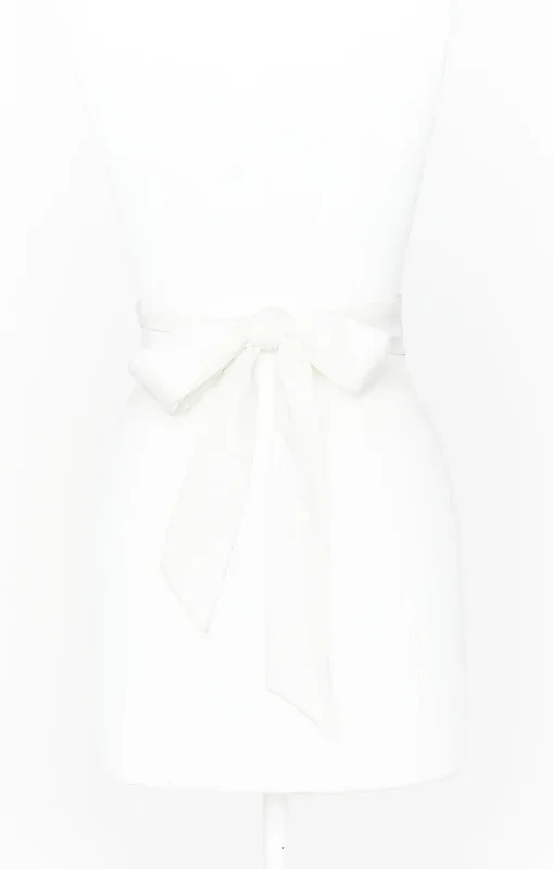 Bridesmaid Sash ~ White Stretch