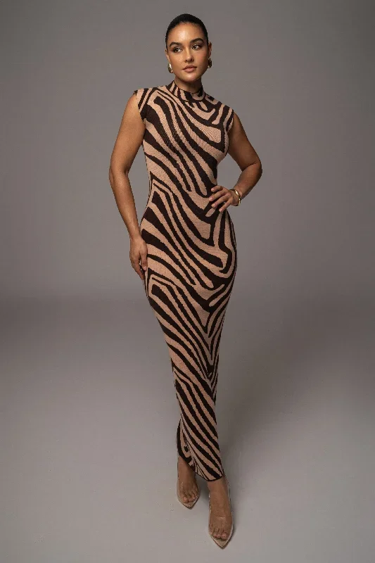 brown-abstract-print-edel-mock-maxi-dress