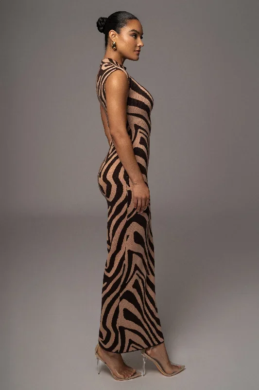 brown-abstract-print-edel-mock-maxi-dress