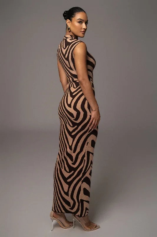 brown-abstract-print-edel-mock-maxi-dress