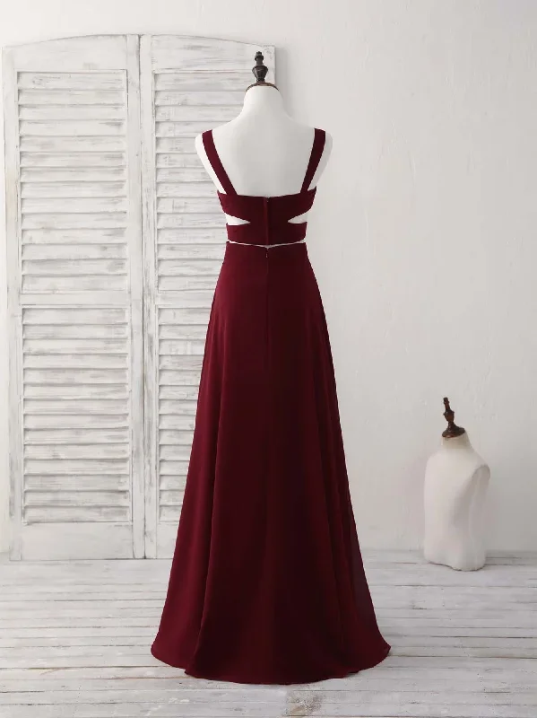 burgundy-two-pieces-chiffon-long-prom-dress-evening-dress