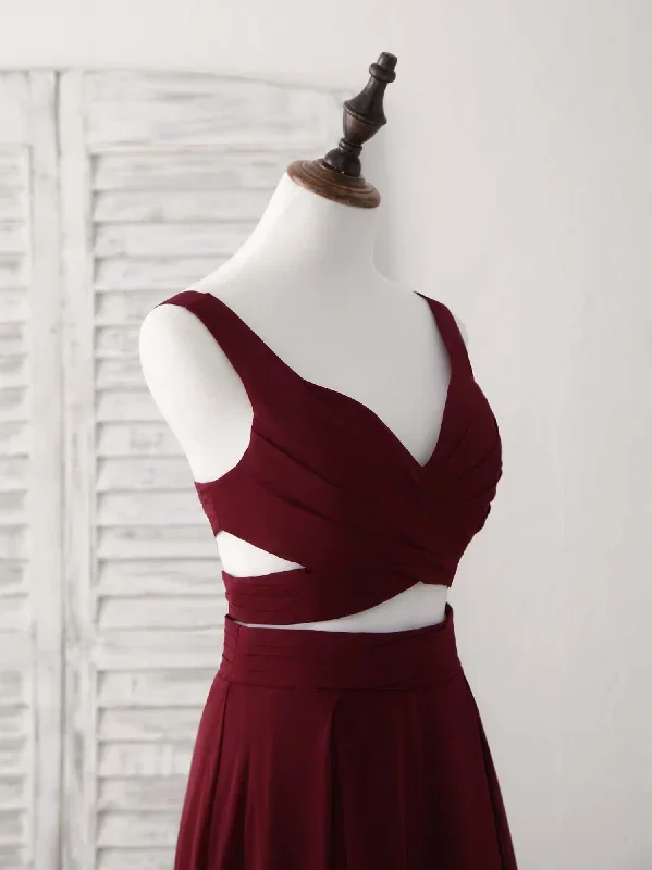 burgundy-two-pieces-chiffon-long-prom-dress-evening-dress