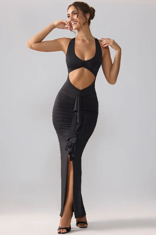 calluna-plunge-neck-racerback-cut-out-maxi-dress-black