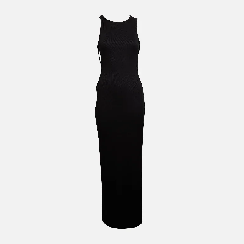 Christopher Esber Oblix Twist Halter Dress - Black