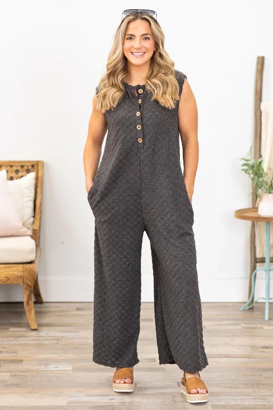 charcoal-brushed-checkerboard-texture-jumpsuit