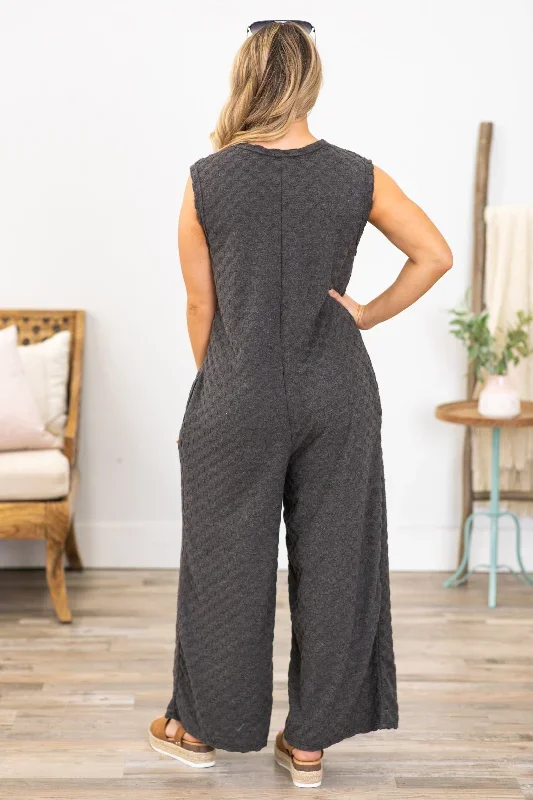 charcoal-brushed-checkerboard-texture-jumpsuit