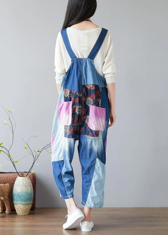 chic-purple-oversized-patchwork-applique-cotton-overalls-jumpsuit-spring