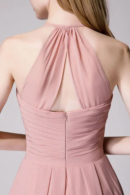 chiffon-blush-pink-short-bridesmaid-dress