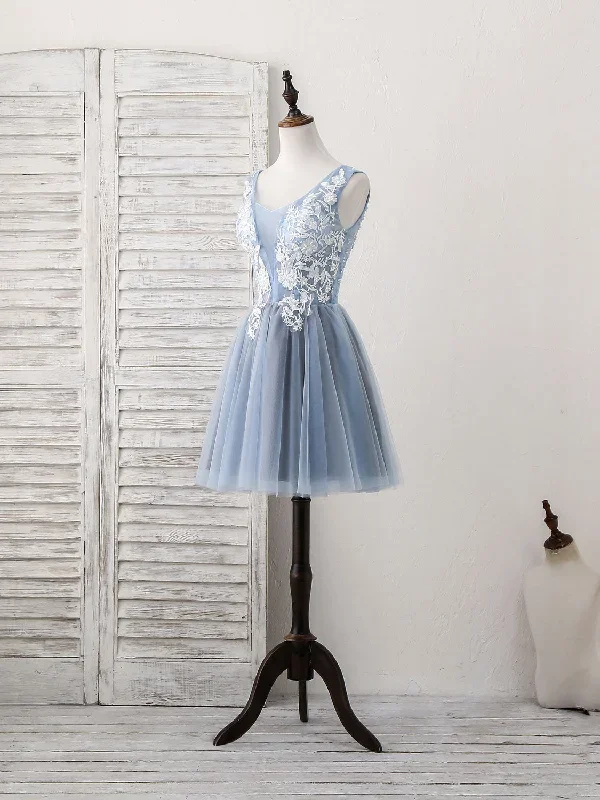 cute-blue-v-neck-tulle-lace-applique-short-prom-dress-blue-homecoming-dress