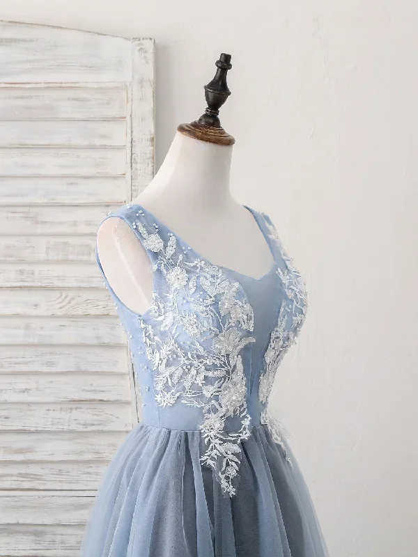 cute-blue-v-neck-tulle-lace-applique-short-prom-dress-blue-homecoming-dress