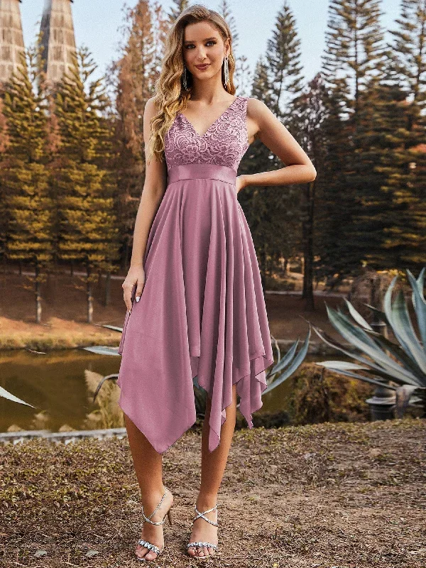 deep-v-neck-lace-chiffon-bridesmaid-dress-with-asymmetrical-hem-ep00207