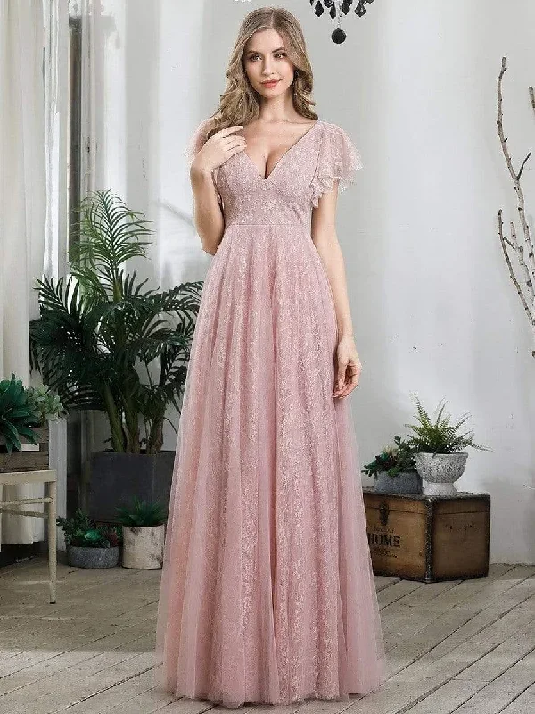 double-v-neck-lace-evening-dresses-with-ruffle-sleeves-ep00857