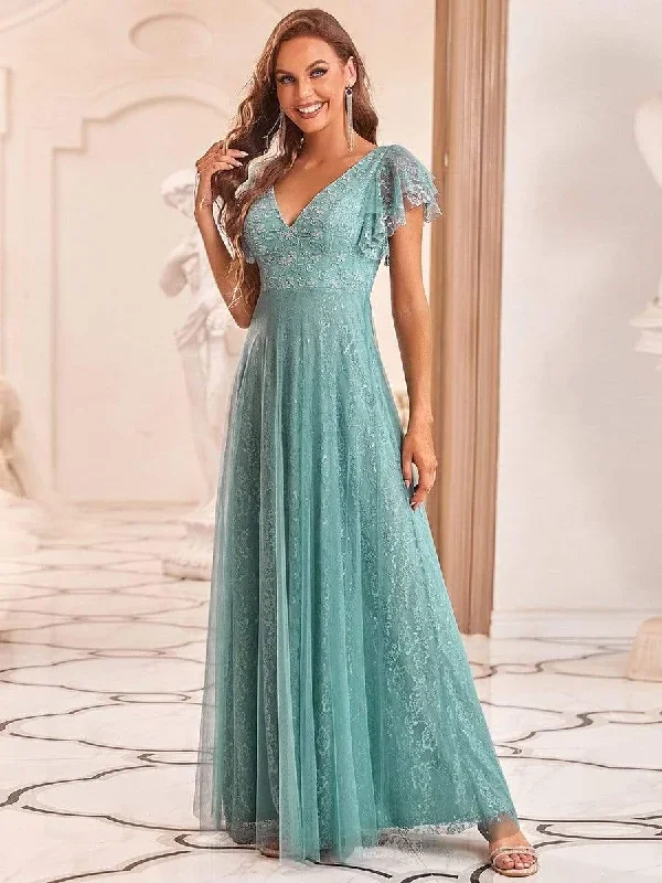 double-v-neck-lace-evening-dresses-with-ruffle-sleeves-ep00857