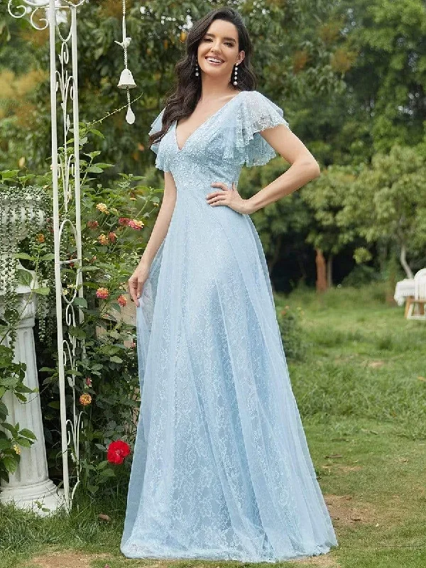 double-v-neck-lace-evening-dresses-with-ruffle-sleeves-ep00857