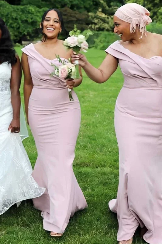 dusky-pink-one-shoulder-long-bridesmaid-dress