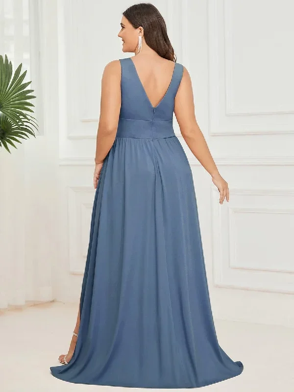 dusty-blue-and-navy-bridesmaid-gowns