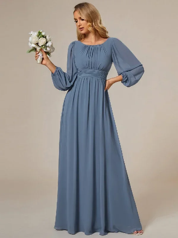 dusty-blue-and-navy-bridesmaid-gowns