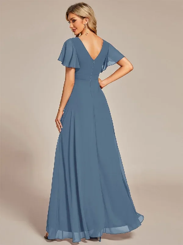 dusty-blue-and-navy-bridesmaid-gowns