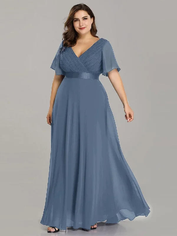 dusty-blue-and-navy-bridesmaid-gowns