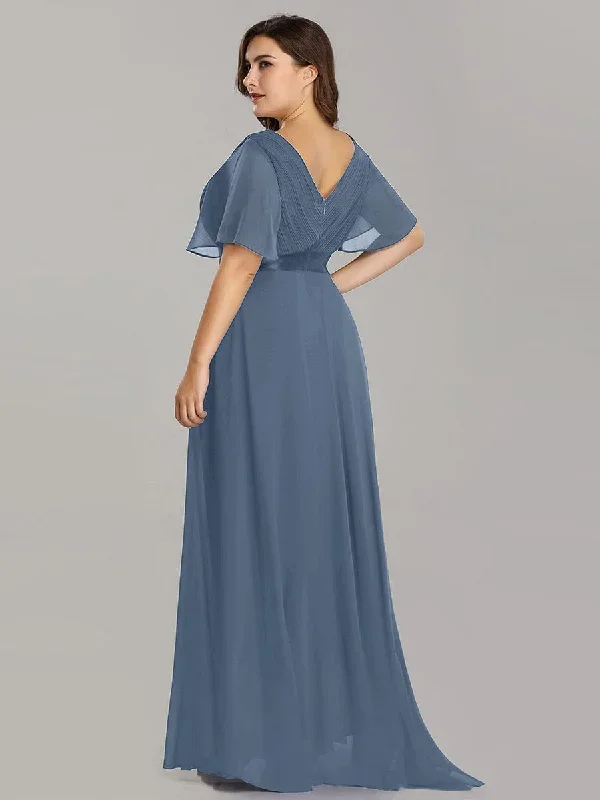 dusty-blue-and-navy-bridesmaid-gowns