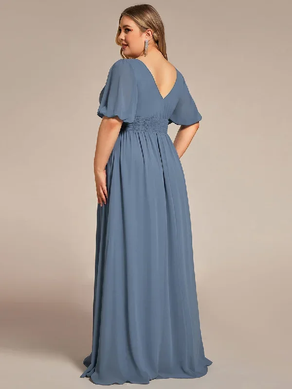 dusty-blue-and-navy-bridesmaid-gowns