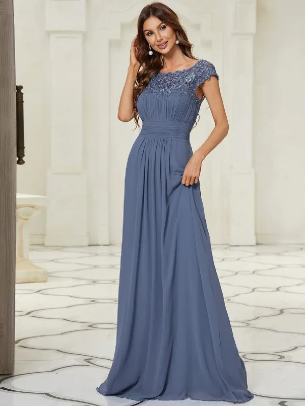 dusty-blue-and-navy-bridesmaid-gowns