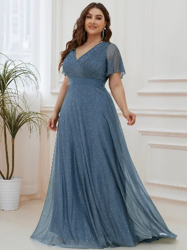 dusty-blue-and-navy-bridesmaid-gowns