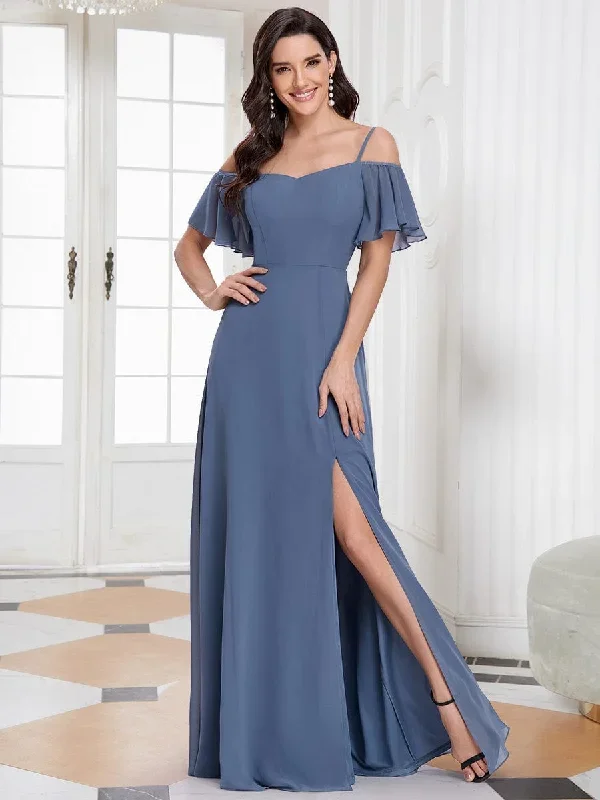 dusty-blue-and-navy-bridesmaid-gowns