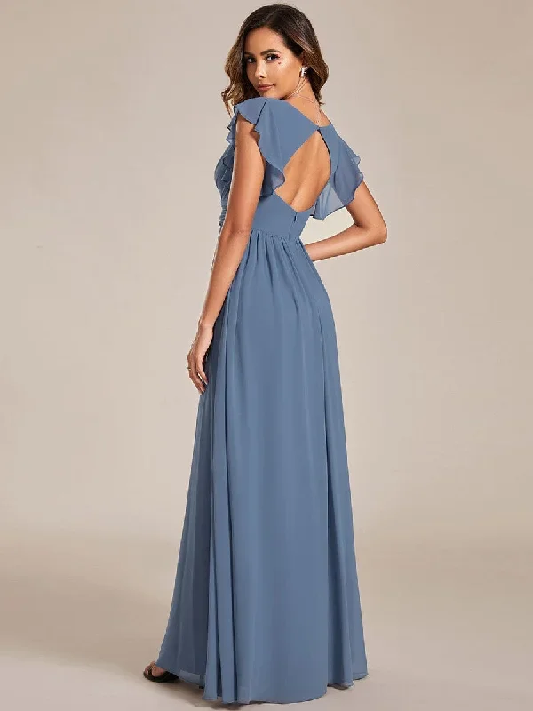 dusty-blue-and-navy-bridesmaid-gowns